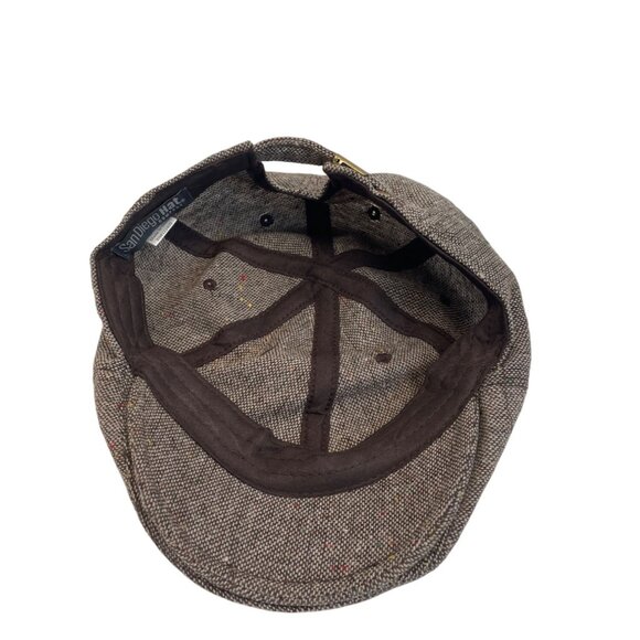 San Diego Hat Company Newsboy Cap Tweed Brown Adjustable Size - Picture 8 of 9